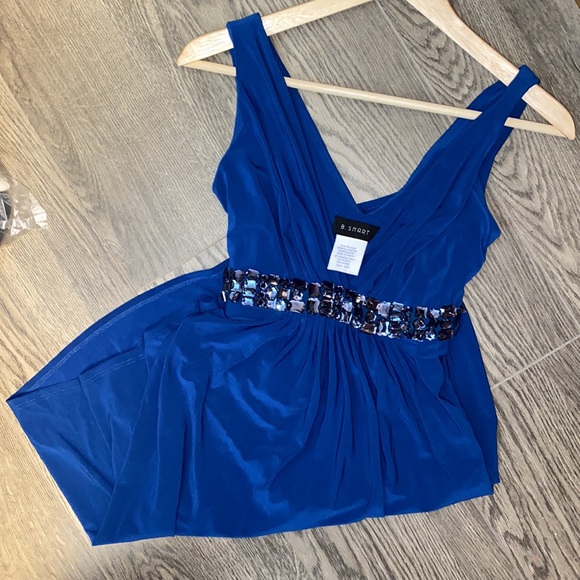 Royal Blue Jewelled Dress - Picture 5 of 5